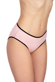 Vivisence Culotte Classique Slip pour Femme Lot de 5 Figi 4016, bande noire : rose