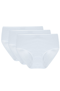 Vivisence femmes slip souple taille haute 4001, blanc