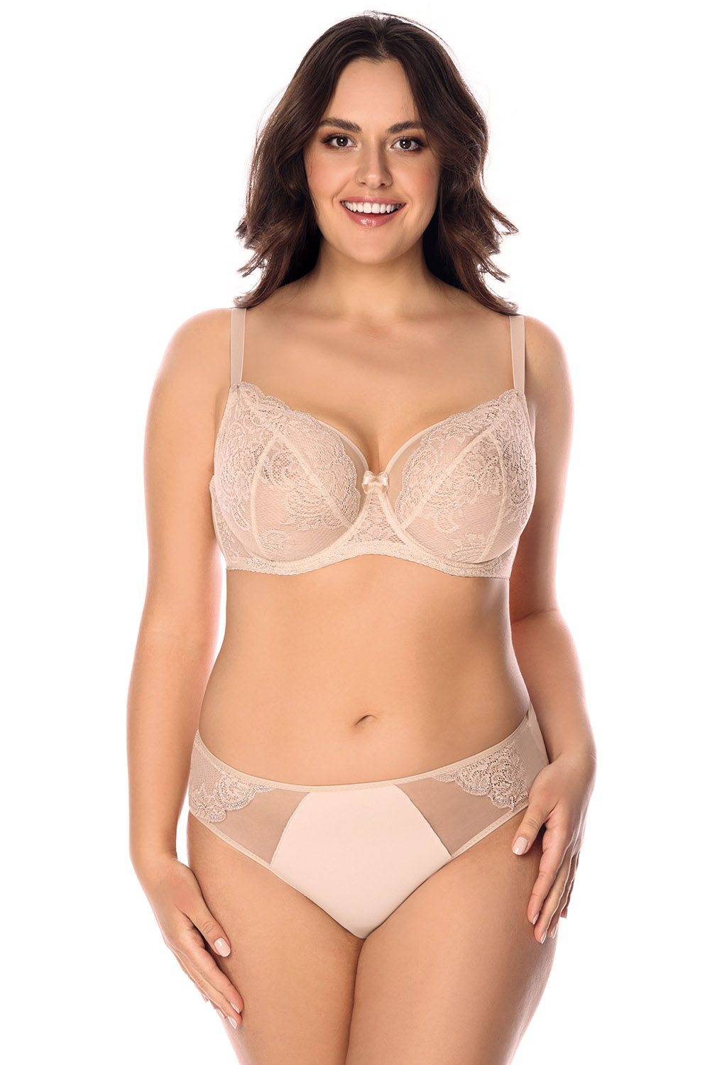 Vivisence femme culotte slip élégant 1044, beige