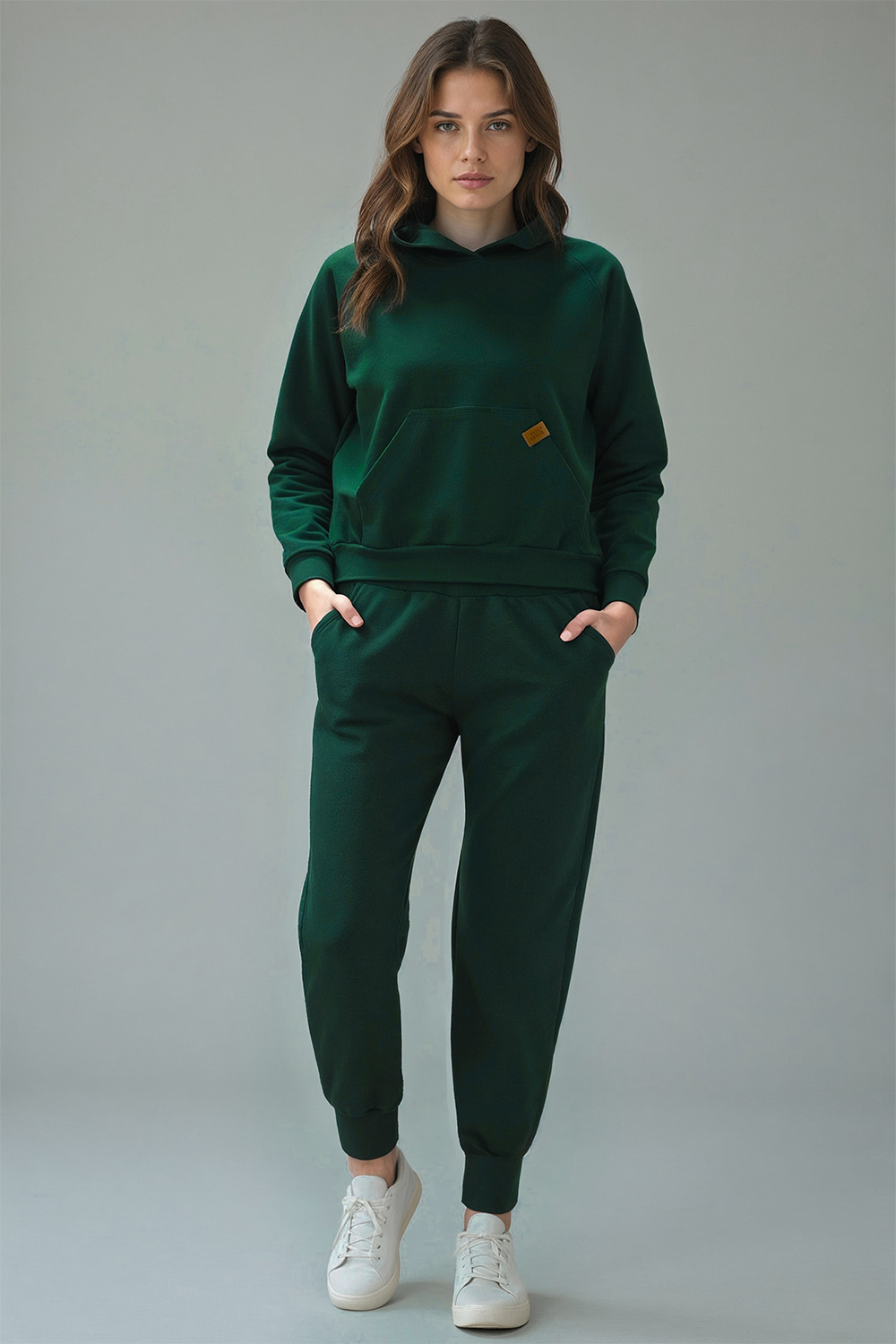 Vivisence Femme Ensemble Survêtement Coton Capuche Poches Confort Quotidien 9203, 