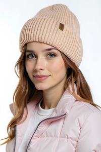 Vivisence Femme Bonnet Hiver Laine Merinos Confort Ajuste Chaleur Quotidienne, beige