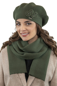 Vivisence Écharpe Femme Hiver Avec Nœud Décoratif Pour Les Journées Froides 7104, vert