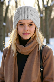 Vivisence Damen Mütze Weicher Merino Baumwollmix Für Komfort, Grau