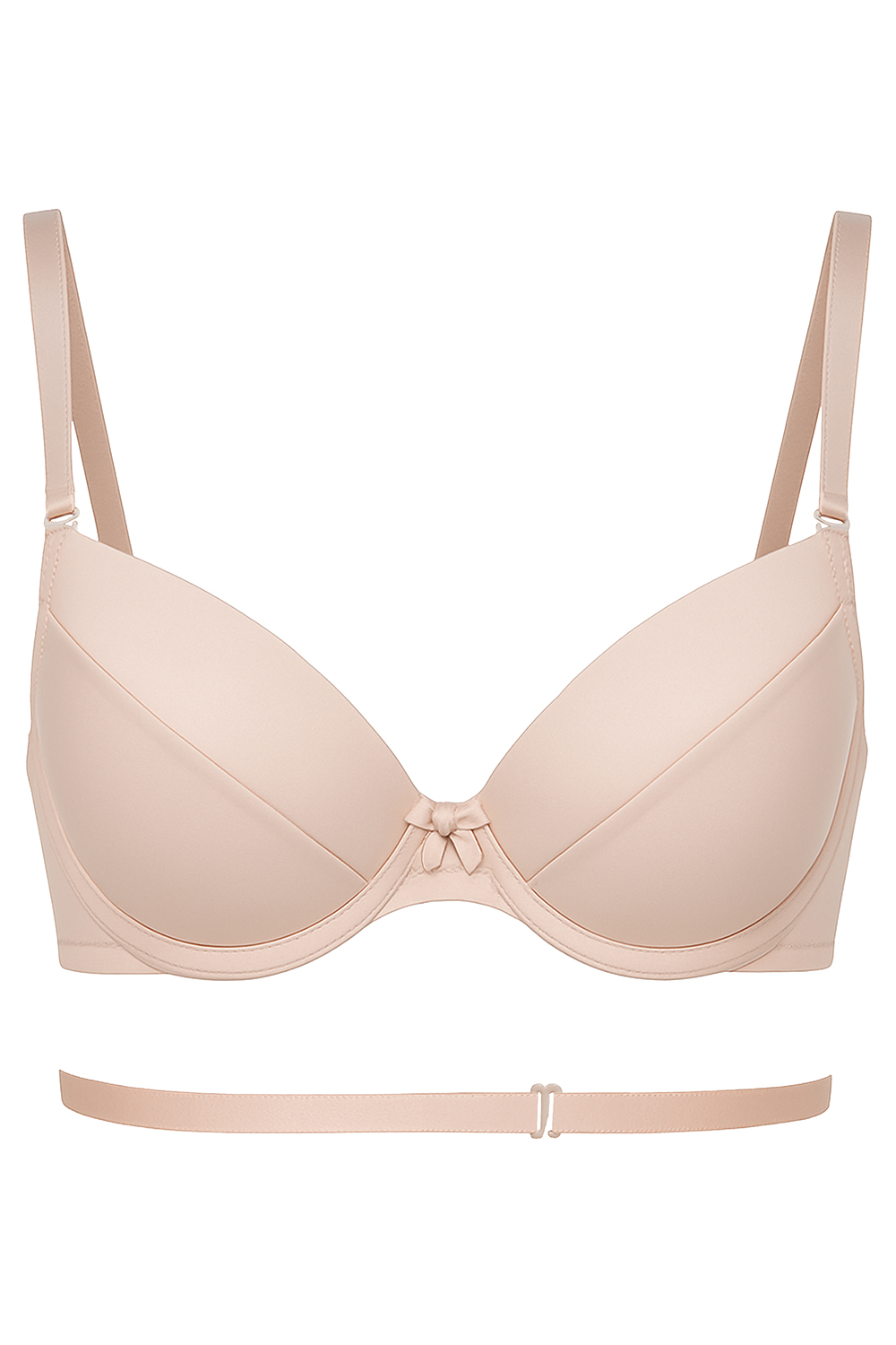 Vivisence Kate 1011 underwired push-up bra with inserts backless strapless smooth multiposition - made in EU, beige