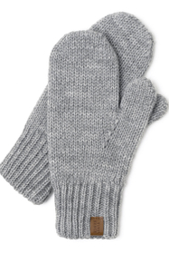 VIVISENCE Damen Winter Fausthandschuhe Komfort an kalten Wintertagen 7015, hellgrau
