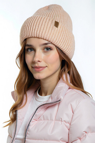 Vivisence Women Winter Hat And Scarf Set Merino Blend Warm Everyday Comfort, Beige