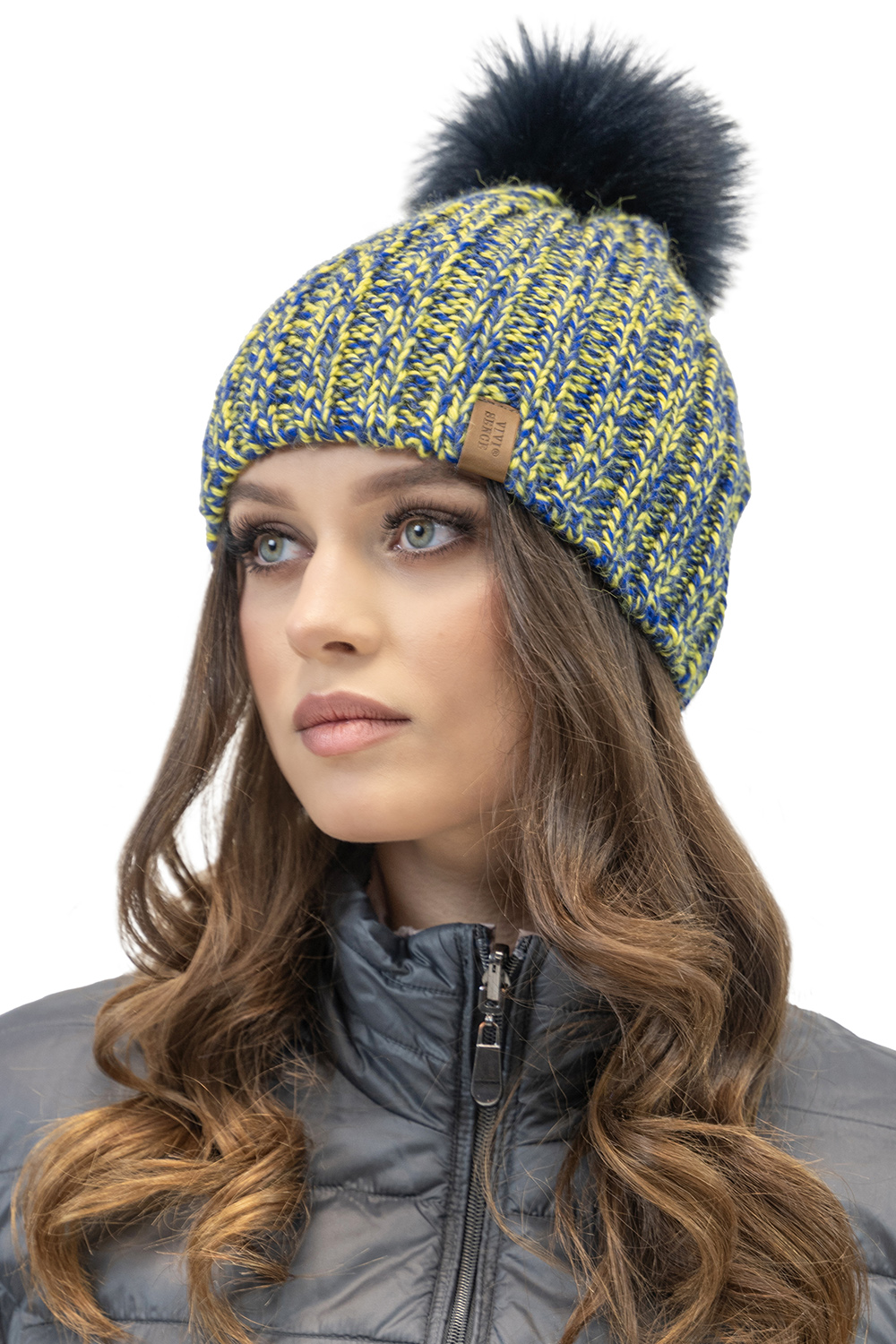 Vivisence Winter Bommelmütze für Damen Herbst Frauen Wintermütze mit Bommel Antistatischem Innenfutter Perfekte Passform für Kalte Wintertage Modell 7086, gelb
