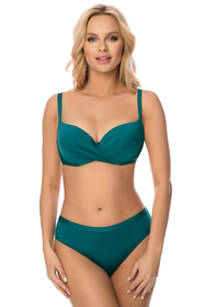 Vivisence Womens Swimwear Bra Push Up Bikini Top With Removable Padding Adjustable Back Straps, green