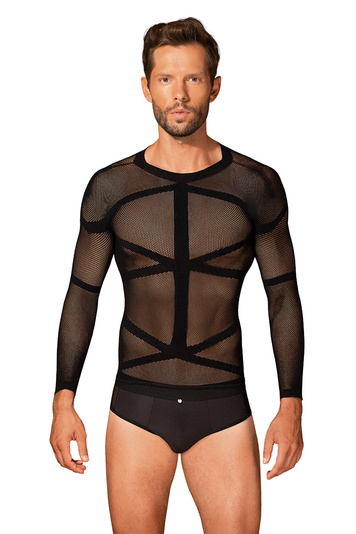 Obsessive long sleeve shirt for men T101 long sleeve, Black