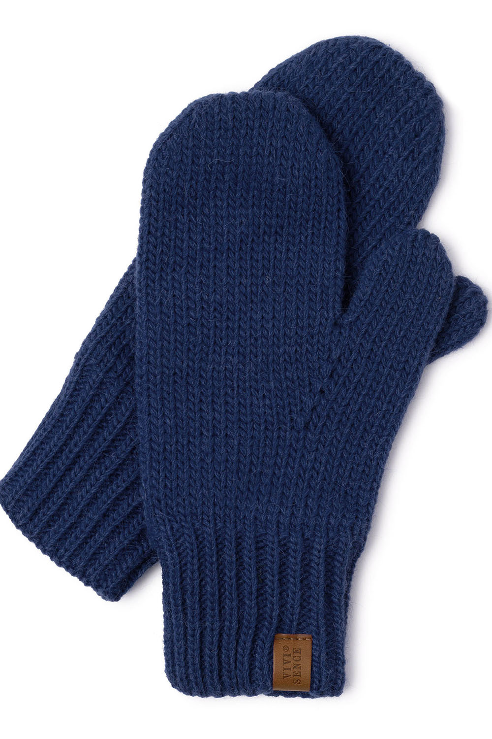 VIVISENCE Damen Winter Fausthandschuhe Komfort an kalten Wintertagen 7015, marineblau