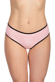 Vivisence Culotte Classique Slip pour Femme Lot de 3 Figi 4016, bande noire : rose