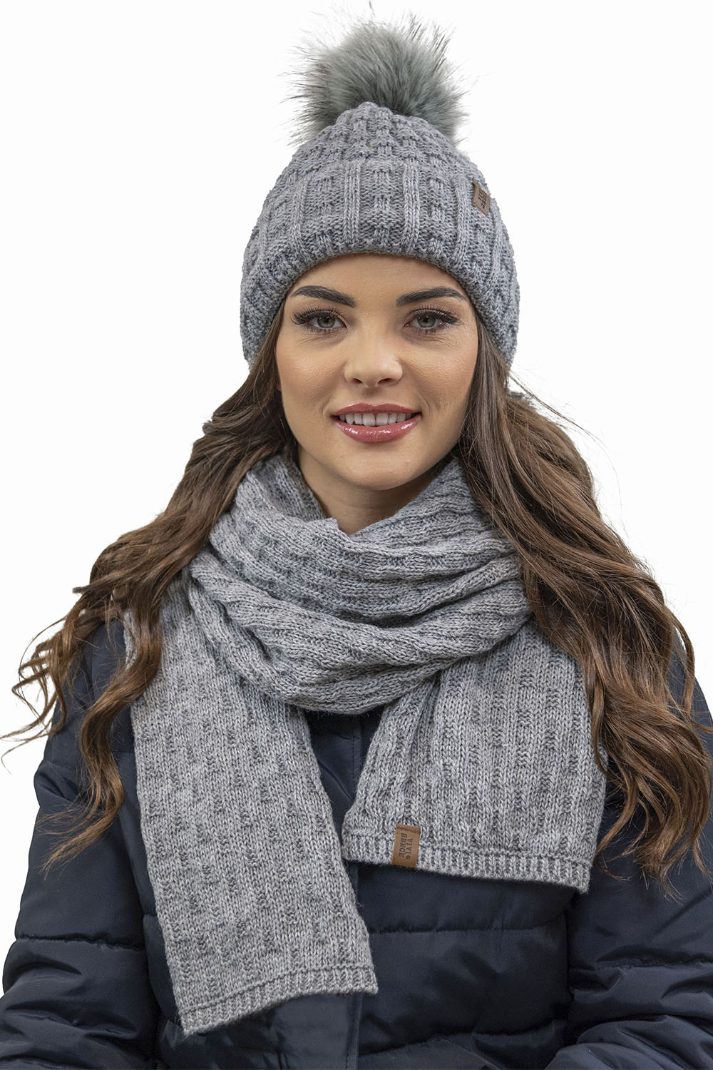 Vivisence Women's Winter Scarf Soft And Warm For Cold Days 7015S, light grey