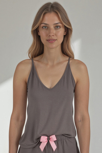 Vivisence Femme Haut de Pyjama Viscose Décolleté en V Confort Nuit 2200,