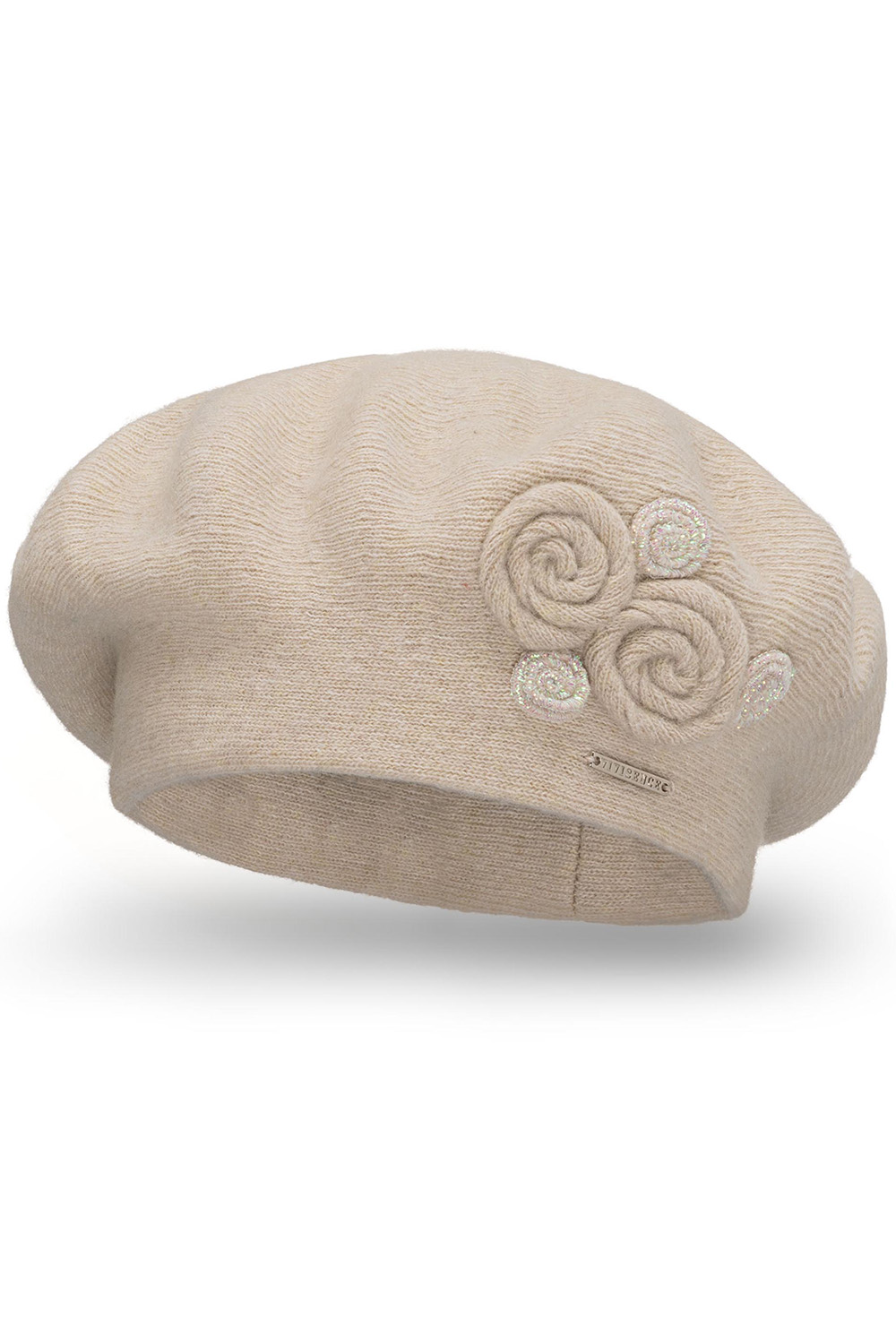 VIVISENCE Baskenmütze aus Wolle Damen Kälteschutz und Komfor für Kalte Tage 7037, beige