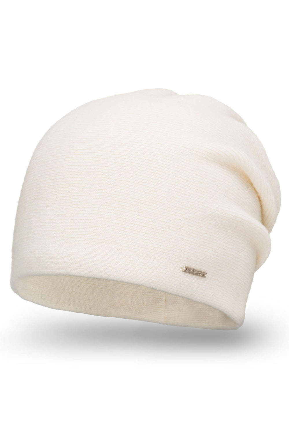 Vivisence Damen Mütze Wolle Falten Fleece Gefüttert Bequem Alltag Winter 7085, ecru