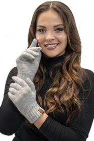 Vivisence Damen Winter Handschuhe Weichem und Warme Ideal für Kaltes Wetter 7014, beige Melange