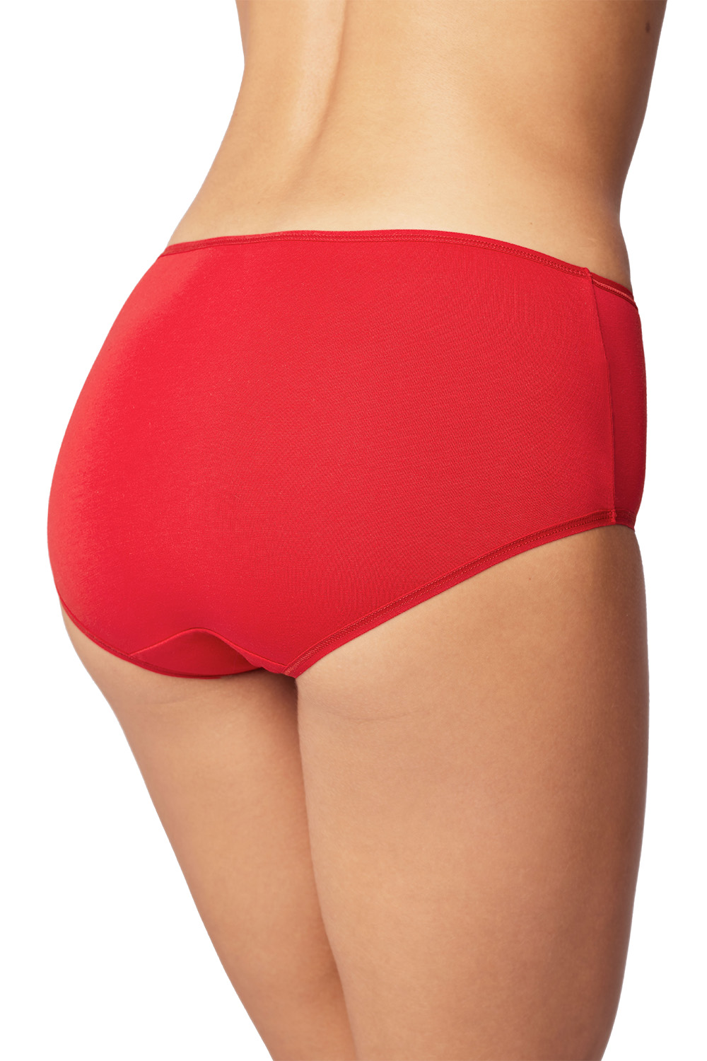 Vivisence femmes slip souple taille haute 4001, rouge