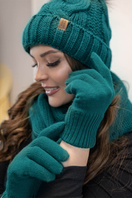 Vivisence Women's Winter Gloves Soft And Warm Ideal For Cold Weather 7014, dark turquoise