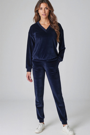 Vivisence Ensemble Survêtement Femme Coton Avec Poches Parfait Confort Quotidien 9202, 
