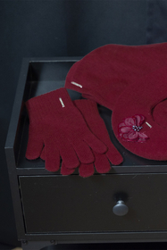Vivisence Damen Handschuhe Winter Weichem und Warme Ideal für Kaltes Wetter 7202, weinrot