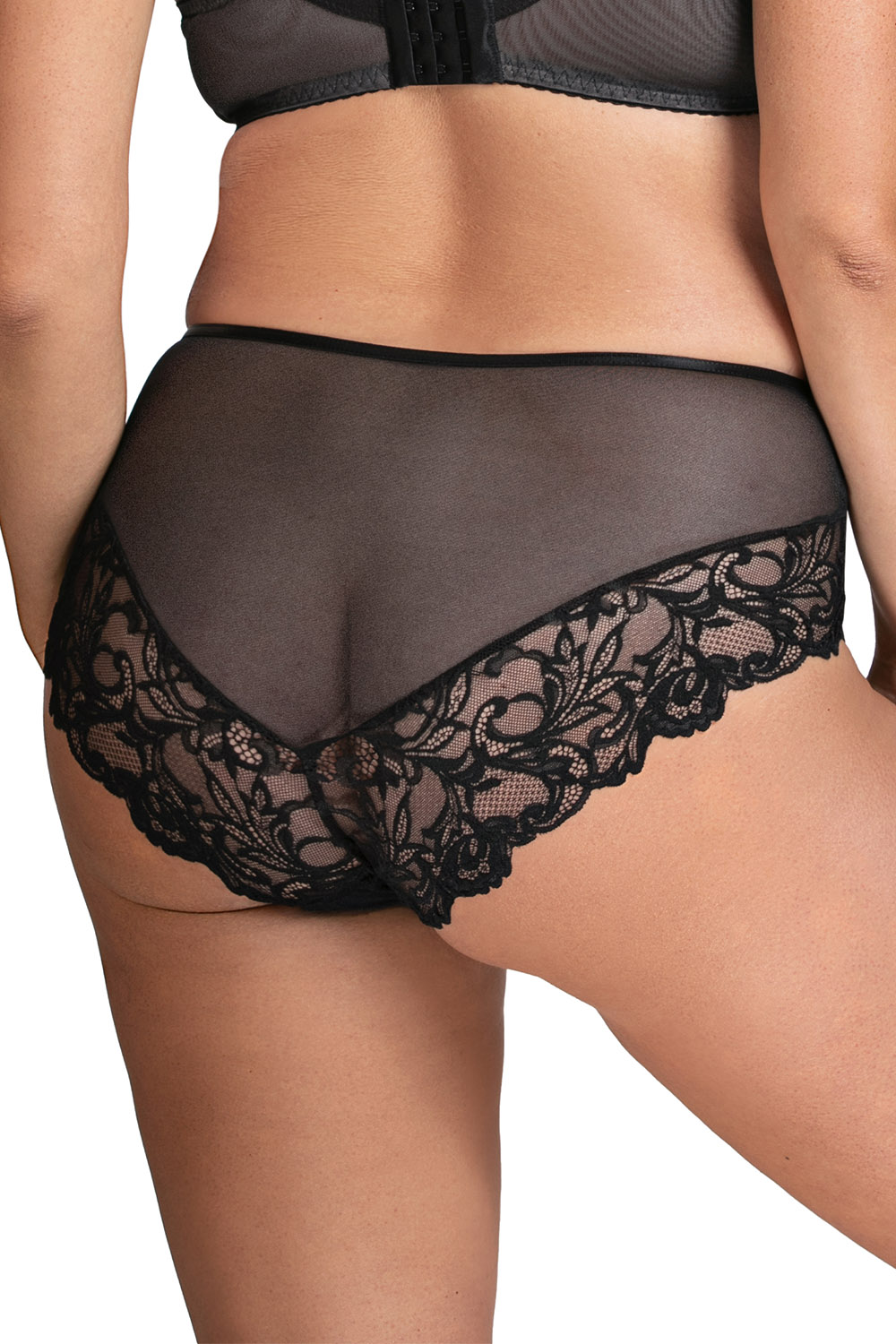 Vivisence Dame Slip Unterhose Hoher Bund Spitze Netz Elegant Stilvoll Geblümt 1063, 