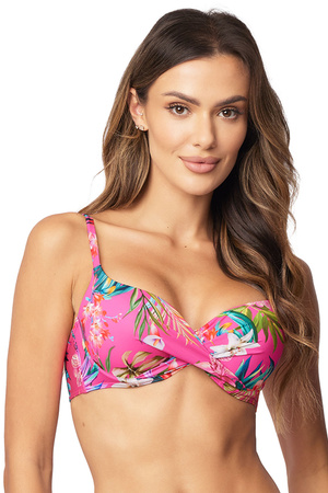 Vivisence push-up bikini bra 3222, pink flowers