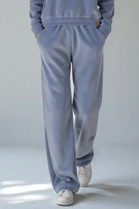 Vivisence Damen Velour Jogginghose Mit Geradem Bein Und Elastischem Bund Bequeme Freizeithose Für Zuhause Sport Und Alltag 9105,
