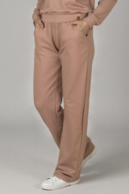 Vivisence Pantalon De Survêtement Femme Confortable Taille Élastique Jambes Larges Poches Latérales Tissu Doux Coton Mélangé Pour Sport Maison Balade Détente Quotidienne 9102, 