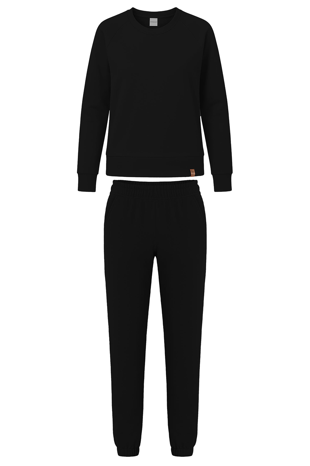 Vivisence Damen Trainingsanzug Baumwolle Bündchen Taschen Alltag Komfort 9204, 
