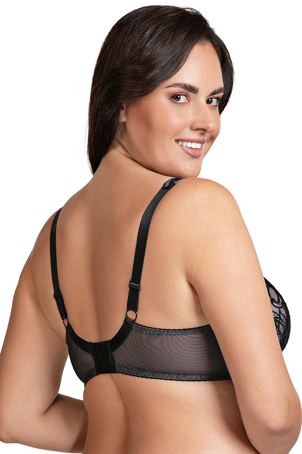 Vivisence Dame Bügel-BH Geblümt Gepolsterte Schalen Spitze Klassisch Elegant 1063, 