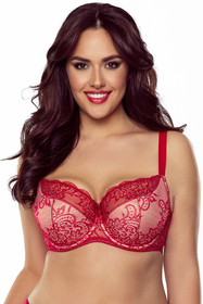 Vivisence Femme Soutien-Gorge Semi-Rembourré Subtil Et Charmant 1045, rouge
