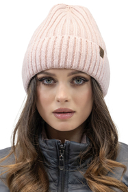 Vivisence Damen Winter Mütze Klassischen Beanie Strickmütze Stil Perfekte Passform Strickbündchen Warmem Rippengarn Ideal Für Kalte Wintertage Winter Herbst Modell 70104, Pink