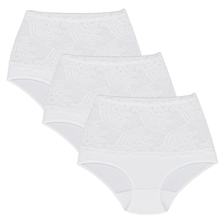 Wolbar women's briefs with lace WB207 3-pack, White