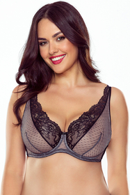 Vivisence soutien-gorge non-rembourré à pois avec dentelle 1054, 