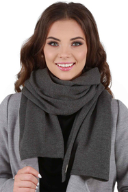 Vivisence Ensemble Béret Et Écharpe Pour Femme Automne et Hiver En Laine  Style Classique Élégant Avec Application Florale Idéal Pour Les Froides Journées Cadeau Parfait 7036Kmpl, gris foncé