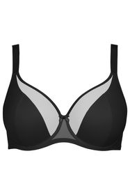 Vivisence Soutien-Gorge Doux et Élégant Bonnet en Maille Bas Lisse Bretelles Réglables Sans Baleines Latérales Maintien Optimal et Confort Quotidien, 