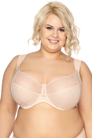 Gaia underwired embroidered non padded bra 874M Samira Maxi, Beige
