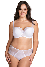 Vivisence Semi-Padded Bra Floral Lace Upper Cups Smooth Foam Bottom Cups Adjustable Wide Straps Supportive Wires Perfect for Gift Elegant Packaging, 