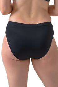 VIVISENCE Bikinihose Damen Voller Bequemer Schnit Schnelltrocknend 3222M, schwarz-golden