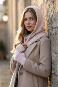 Vivisence Femme Gants Hiver En Maille Laine Mérinos Et Coton Chaleur Douce, rose