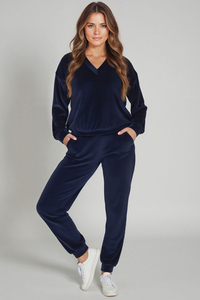 Vivisence Damen Trainingsanzug-Set Baumwolle Konische Hosen Ideal Für Komfort Im Alltag 9202,