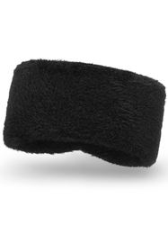 Vivisence Stirnband Damen Flauschig Gefüttert Verkreuzt Warm Herbst Winter 7093, schwarz