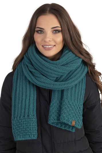 Vivisence Elegant Ladies Winter Scarf With Extra-Long Made From Warm And Soft Fabric Blend Perfect For Cold Winter And Autumn Days Ideal For Everyday Use, dark turquoise