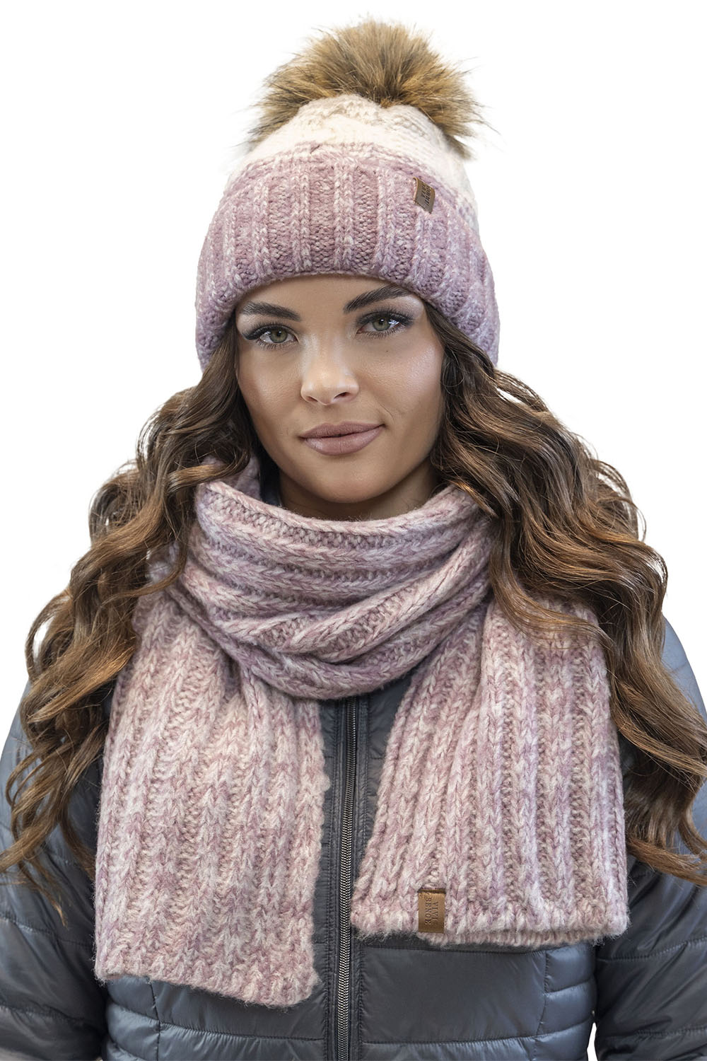 Vivisence Damen Bommelmütze Fleecefutter Winterset Bommel Passendem Hergestellt, Pink