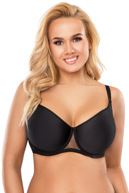 Vivisence Damen Gepolsterter BH mit Bügel Seamless Cups Starker Halt 1046, schwarz