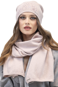 Vivisence Bonnet Femme Coupe Classique Douillet Et Chaud En Laine 7011, rose clair