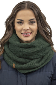 Vivisence Bonnet Femme Et Écharpe Pour L'automne et L'hiver À Pompon Cache-cou Ensemble Classique En Fils Chauds Avec Doublure En Polaire Parfait Pour Les Journées Froides 7014, vert