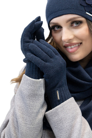 Vivisence Damen Handschuhe Winter Weichem und Warme Ideal für Kaltes Wetter 7202, dunkelblau
