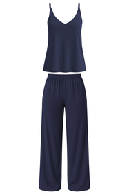 Vivisence Damen Pyjama Viskose Lockere Passform Komfort Für Nachtwäsche 2046, 