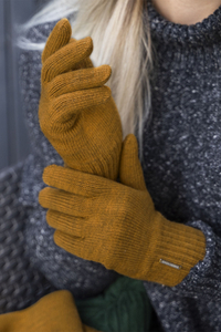 Vivisence Gants Femme Hiver En Fil Chaud Parfaits Pour Les Jours Froids 7204, miel